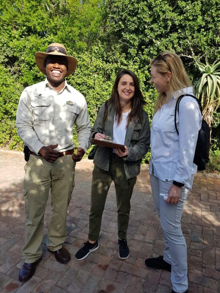 game ranger and safari visitors